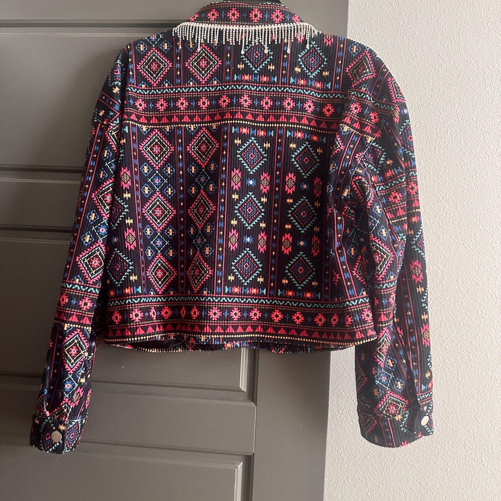 Savannah Jane Multicolor Geometric Pattern Jacket - image 4